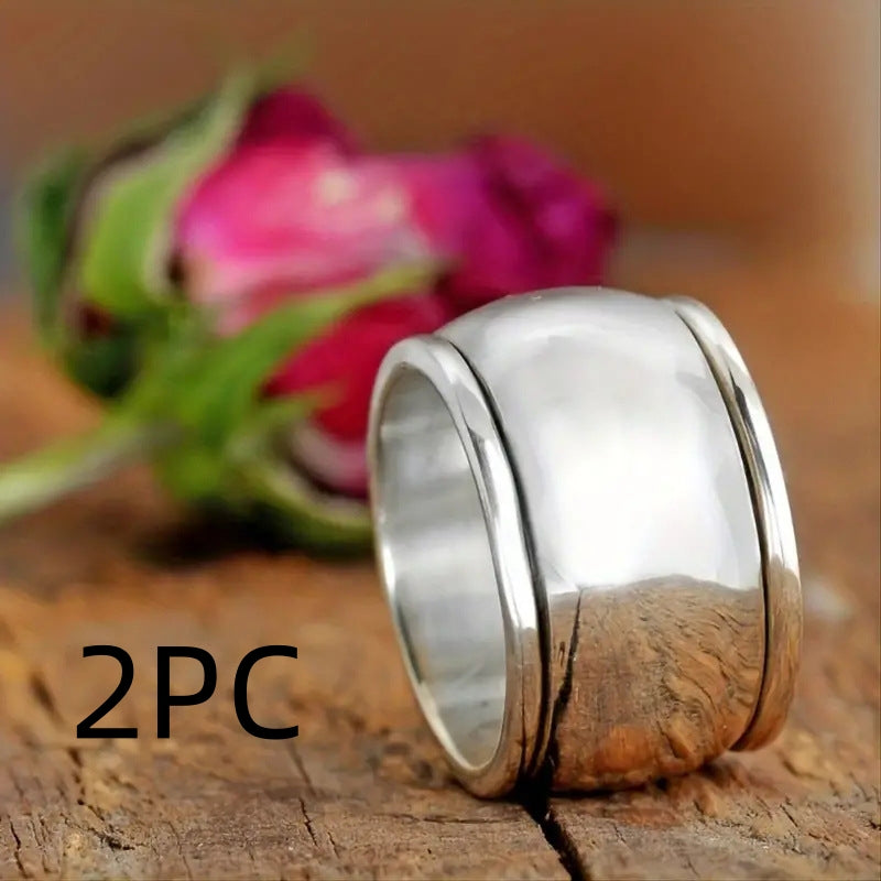 Wide-faced Couple Lucky Copper Ring