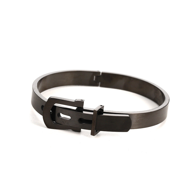 Creative Roman Digital Titanium Steel Valentine Bracelet with Ring Valentine Gift