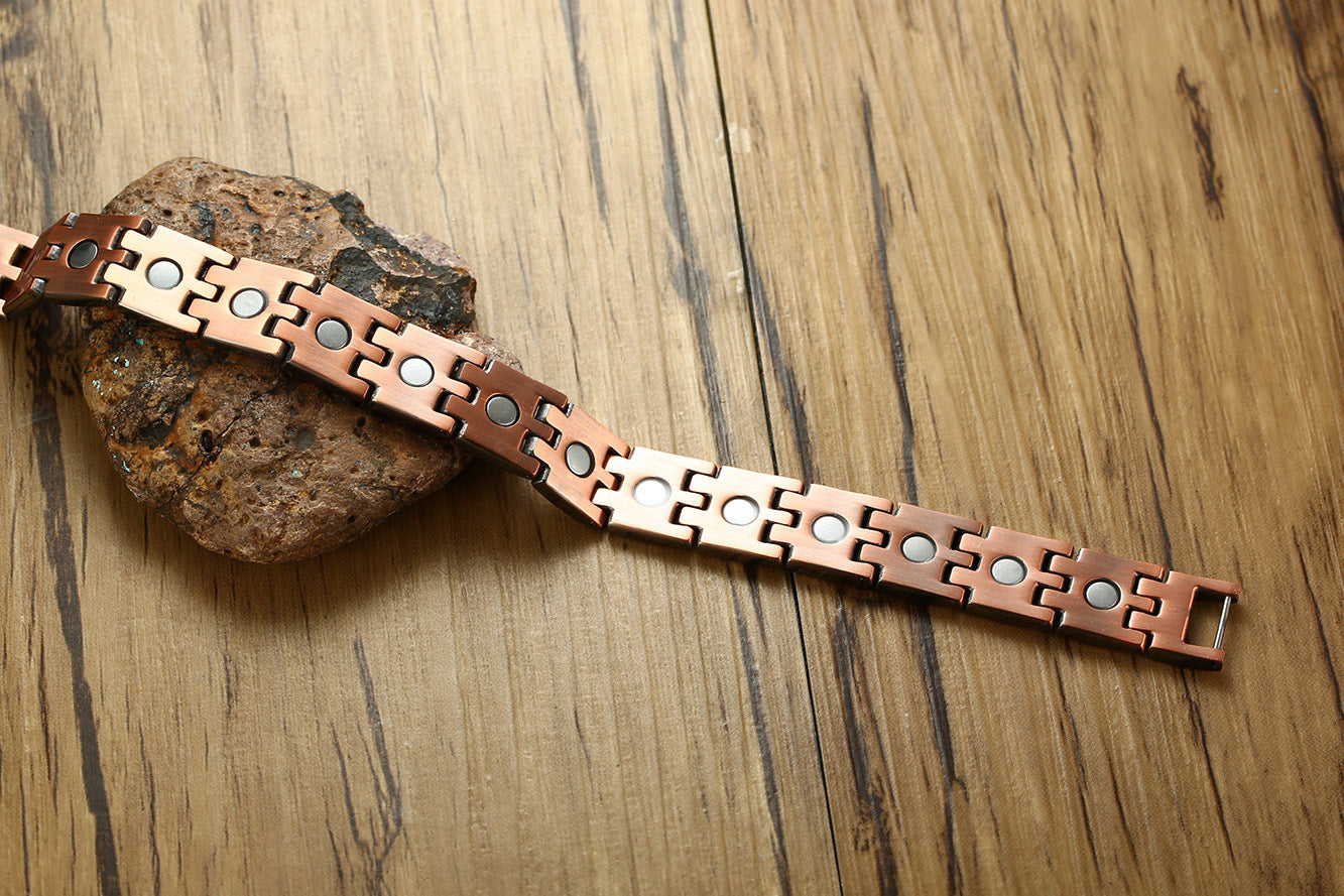 Pure Copper 3500 Gauss Double Row Strong Magnetic Bracelet