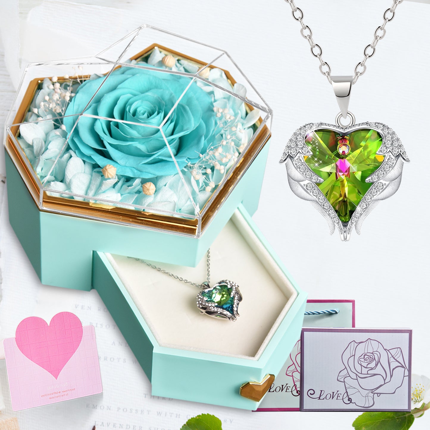 Mother Lover Christmas Rose Jewelry Gift Box