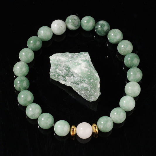New European And American-style Green Jadeite Natural Stone Bracelet