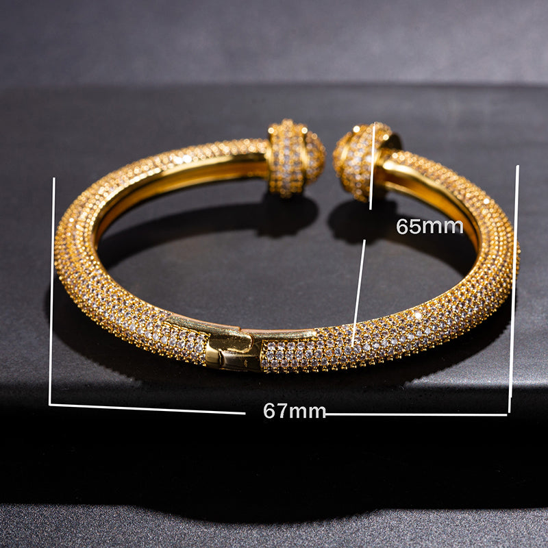 Jewelry Copper Silver Plated Fashion Couple Full Diamond Net Red Hot Bracelet