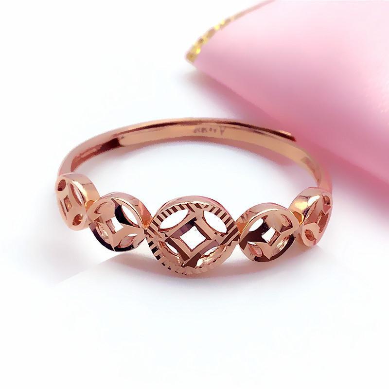 Russian Purple Gold Copper Coin Ring
