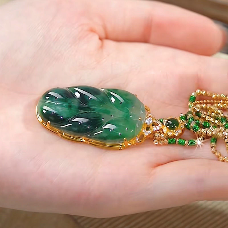 Descendants Of The Rich Jade Green Pendant Necklace