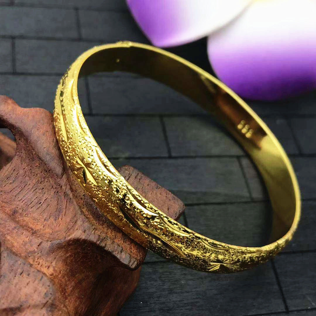 Ethnic Style Pure Copper Simulation Gold 8-12 Buckle Bracelet Female
