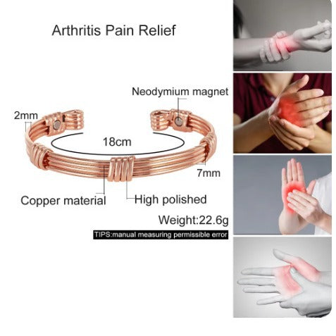 Women's Energy Magnetic Pure Copper Bracelet Adjustable
