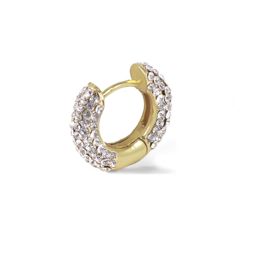Copper ring Czech diamond earrings