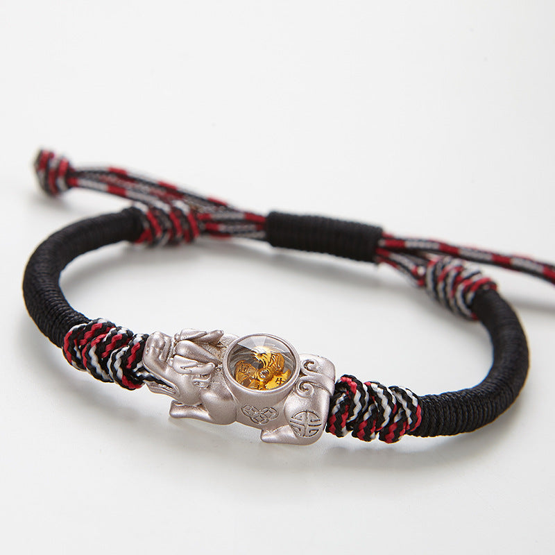 Braided Pure Copper Gold-plated Silver Brave Bracelet