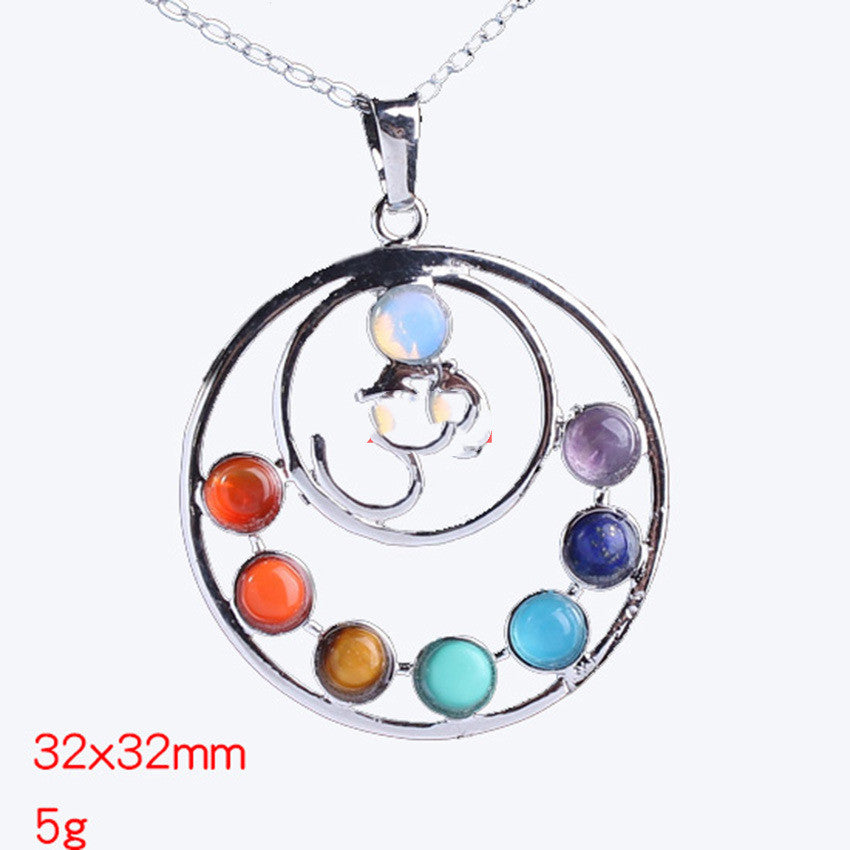 Crystal Chakra Necklace Pendant Female Pig Year Jewelry Pendant
