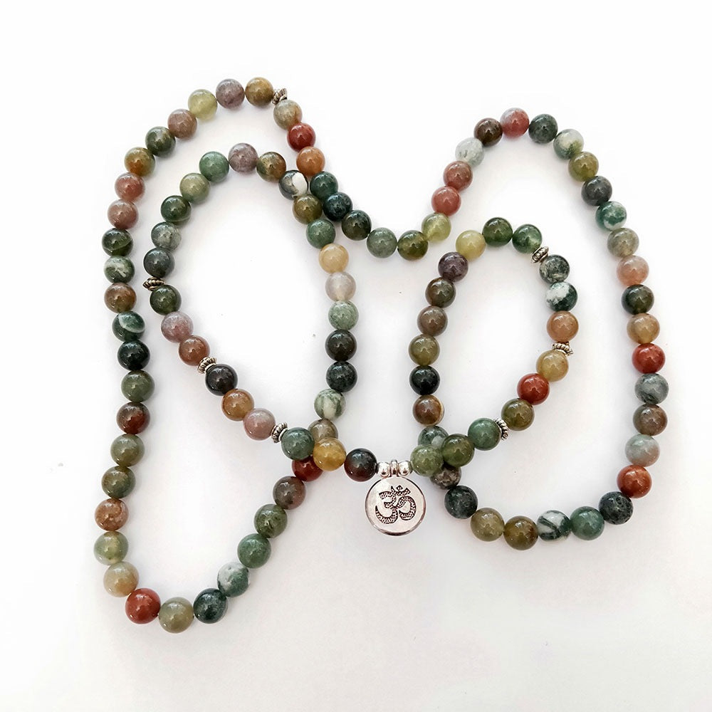 108 Bracelets Indian Agate Popular Amazon Multi-Layer Bracelet Jewelry In Europe And America