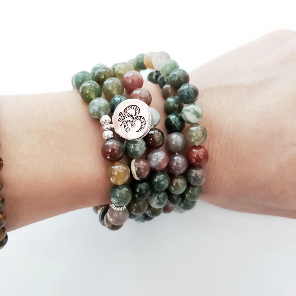 108 Bracelets Indian Agate Popular Amazon Multi-Layer Bracelet Jewelry In Europe And America