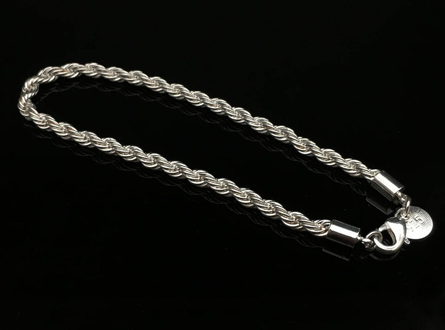 Copper And Silver Jewelry European And American Fashion Jewelry Popular Hot-selling Jewelry 4MM Twisted Rope Bracelet