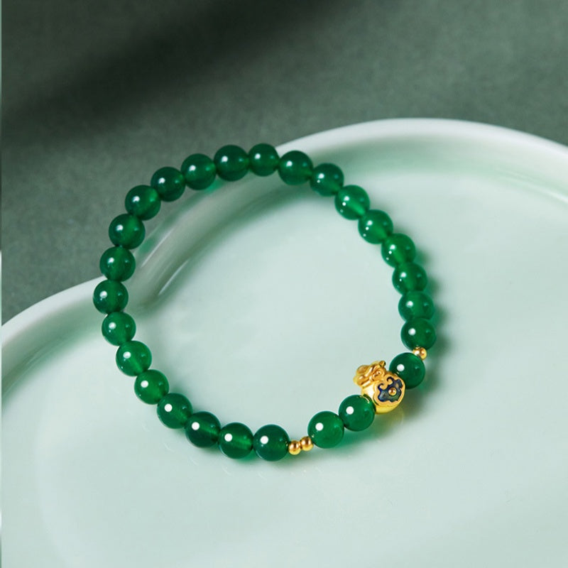 High Grade Green Beads String Women Bracelet