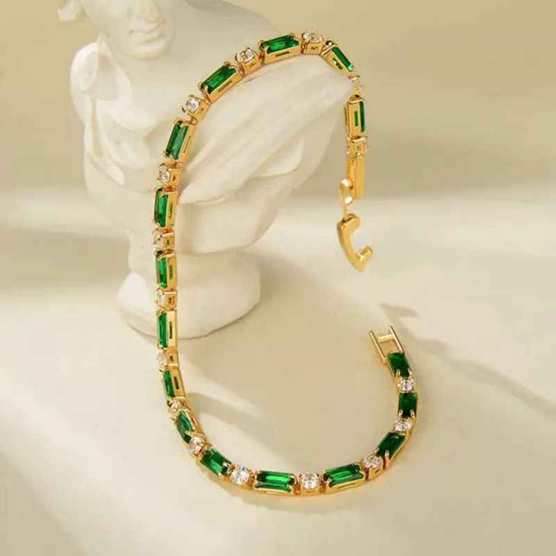 Luxury, High-end Glass Tennis Bracelet Jewelry