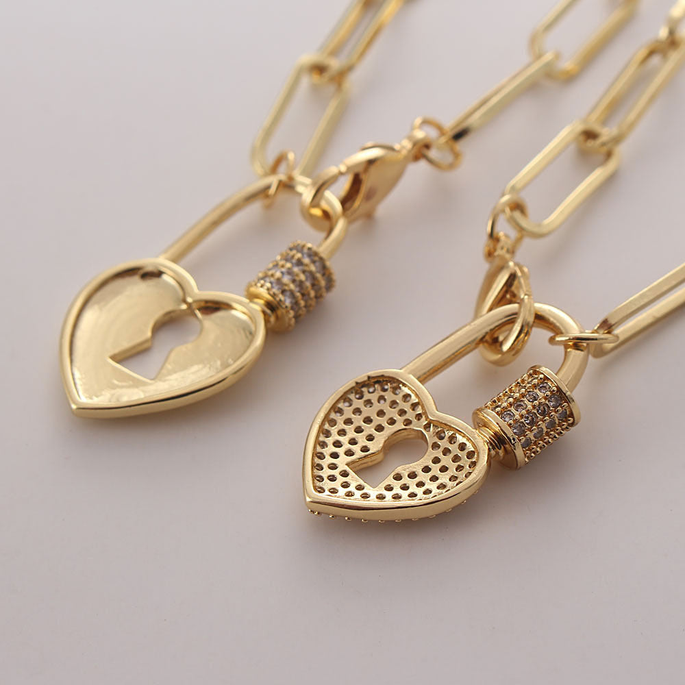 Micro - inlaid copper electroplated bacu chain jewelry