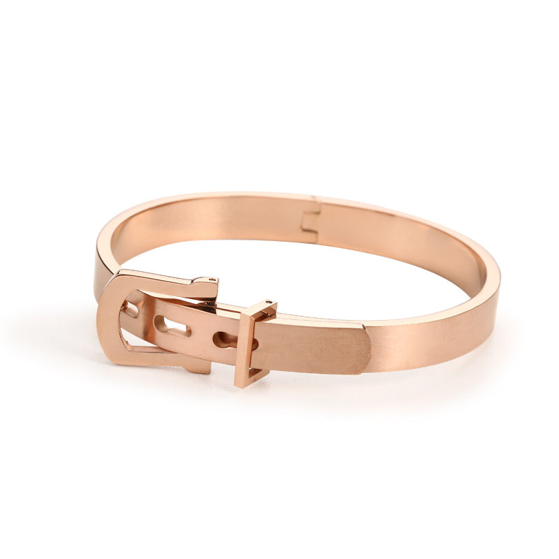 Creative Roman Digital Titanium Steel Valentine Bracelet with Ring Valentine Gift