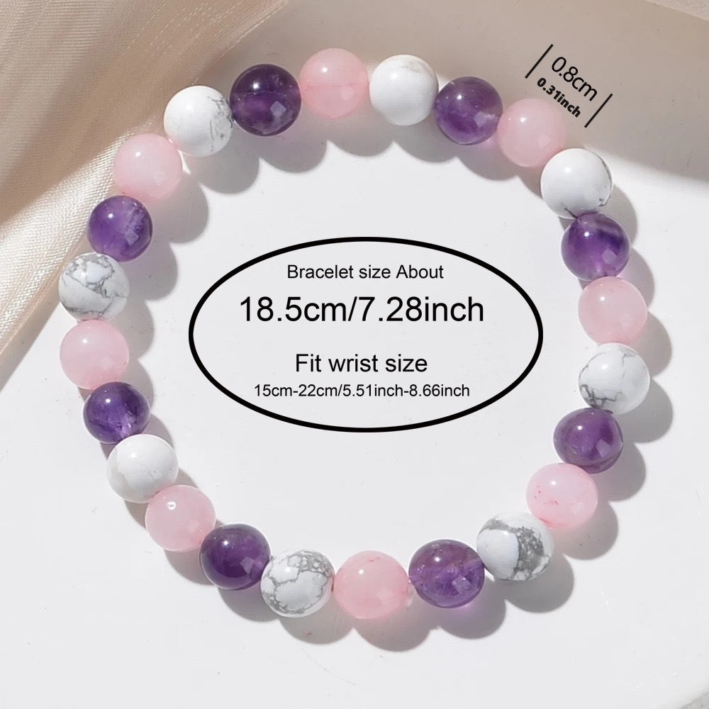 Rare Handmade Womens Bracelet With Amethyst