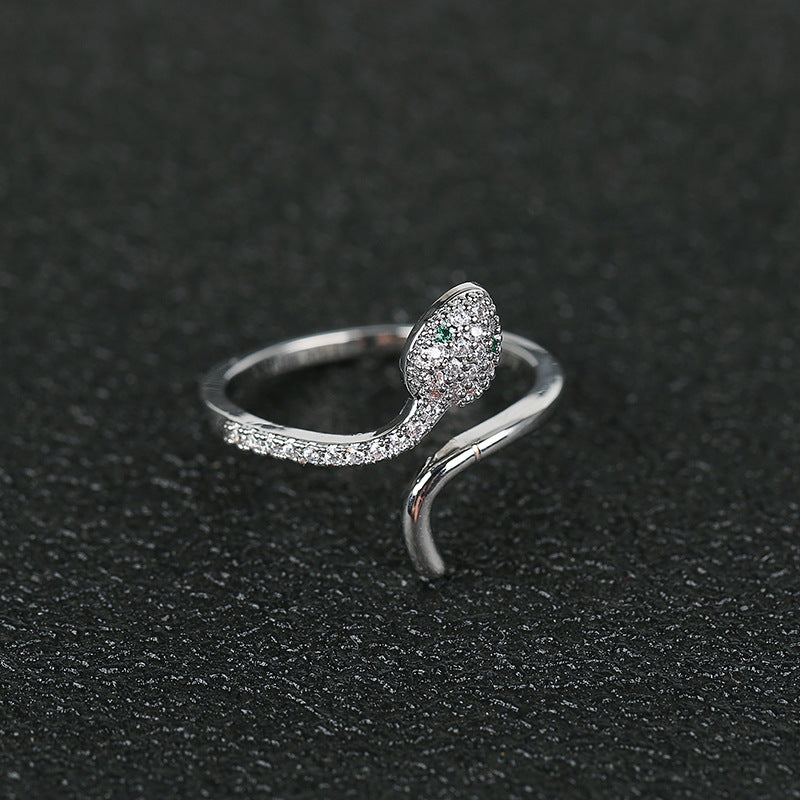 Fashion Copper Micro-inlaid Zircon Ring