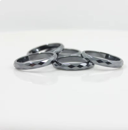 Healthy Black Non-magnetic Cut Couple Rings