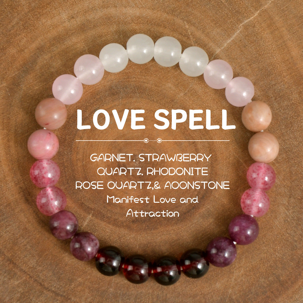 Rare Natural Stone Crystal Bracelet With A Star Design