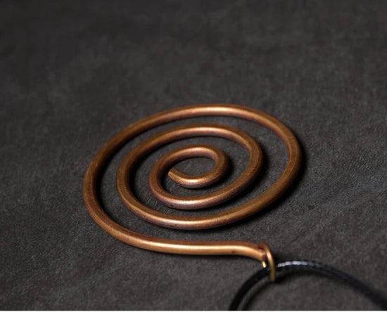 Handmade Pure Copper Necklace Pendant Vintage