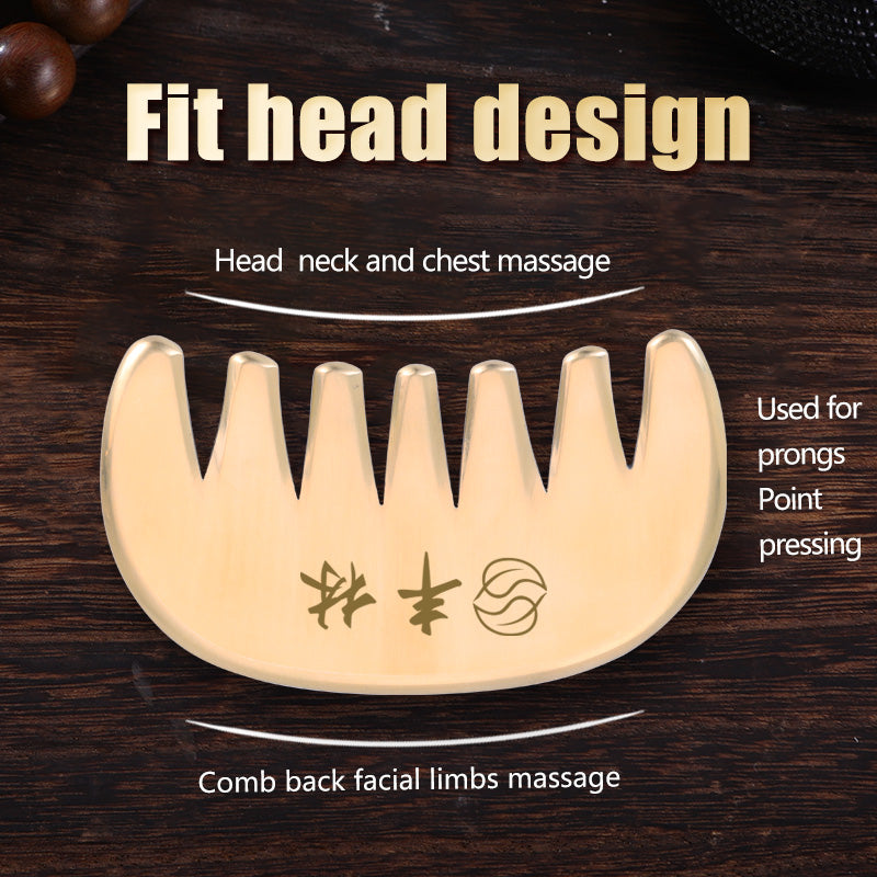 Pure Brass Genuine Hu Fu Zhi Copper Scraping Board