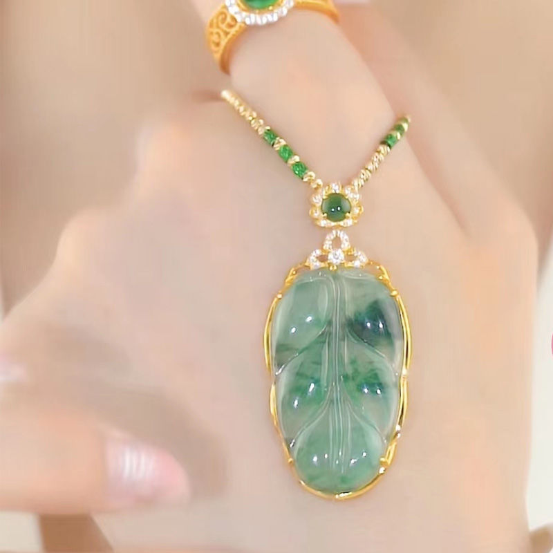 Descendants Of The Rich Jade Green Pendant Necklace