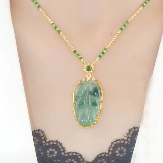 Descendants Of The Rich Jade Green Pendant Necklace