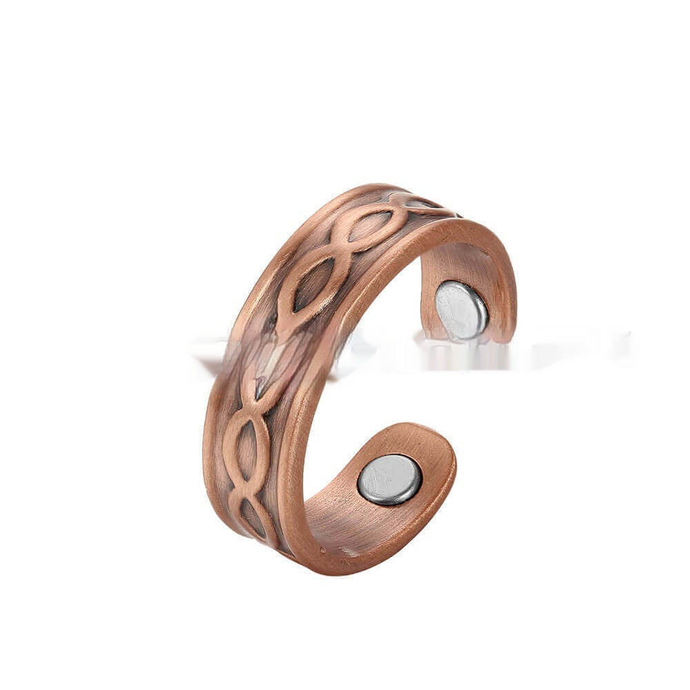 Pure Red Copper Ring Creative Style Open Magnetic Energy Ring Magnet