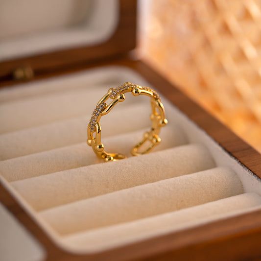 Fashion Geometric Ring Women's Copper