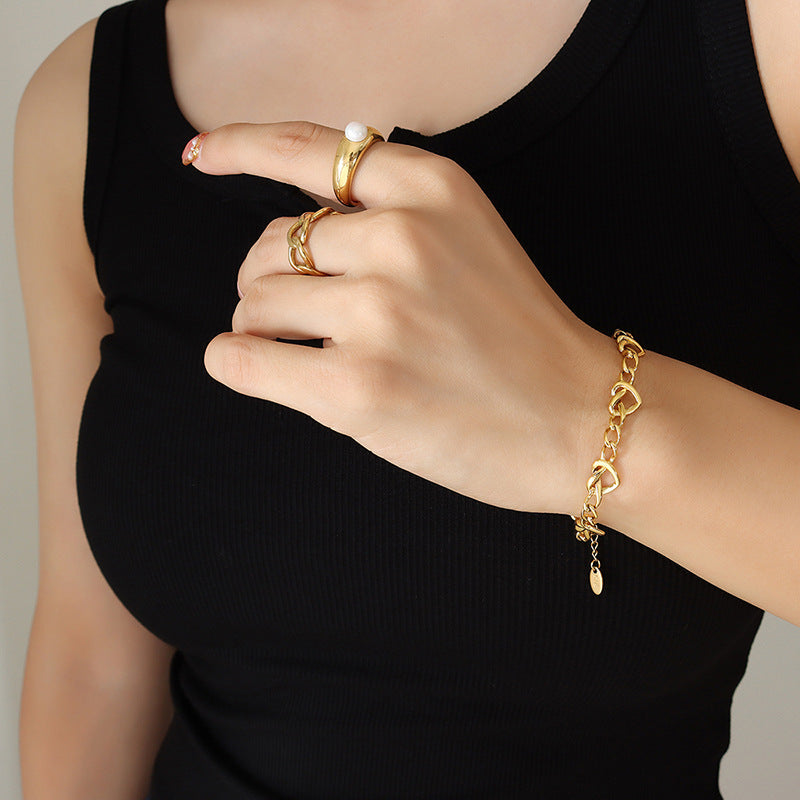 3 Kinds Of Pure Necklace Necklace Bracelet Copper Jewelry Suit