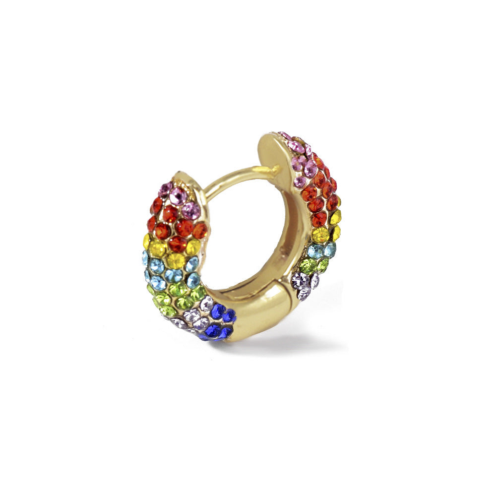 Copper ring Czech diamond earrings