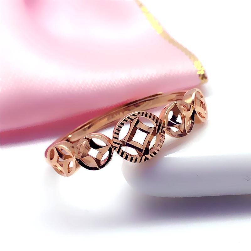 Russian Purple Gold Copper Coin Ring