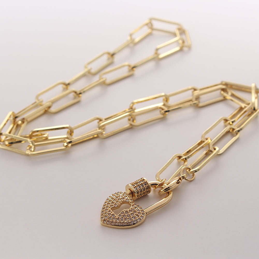 Micro - inlaid copper electroplated bacu chain jewelry