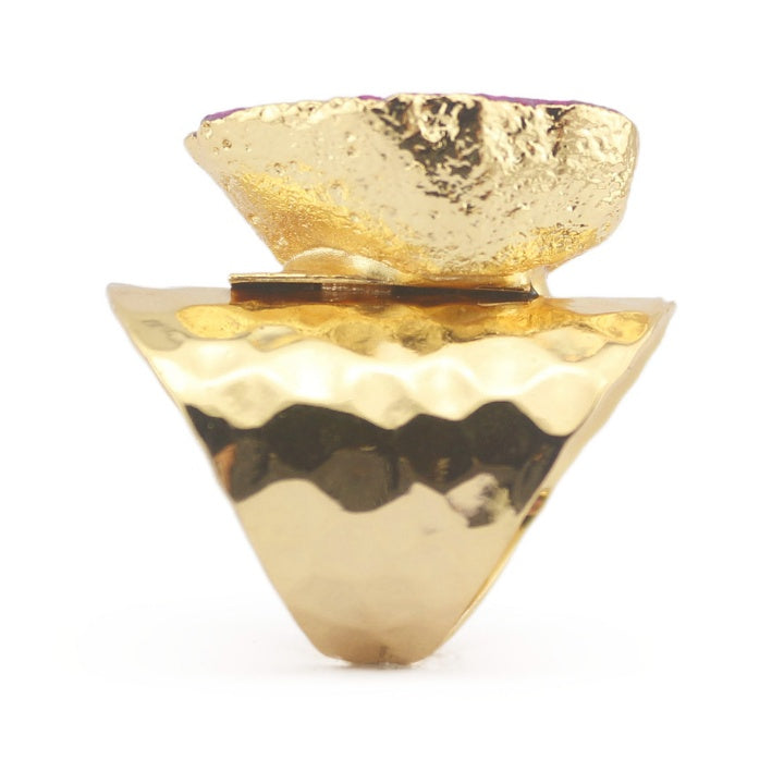 Yauvana Druzy Stone Adjustable Rings