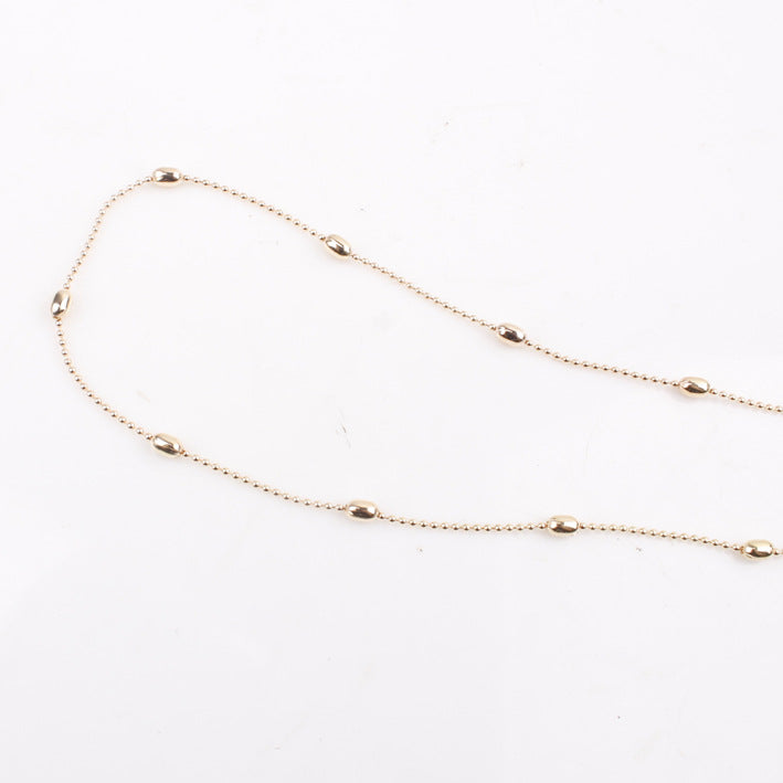 Simple copper bead waist chain