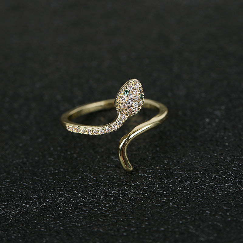 Fashion Copper Micro-inlaid Zircon Ring