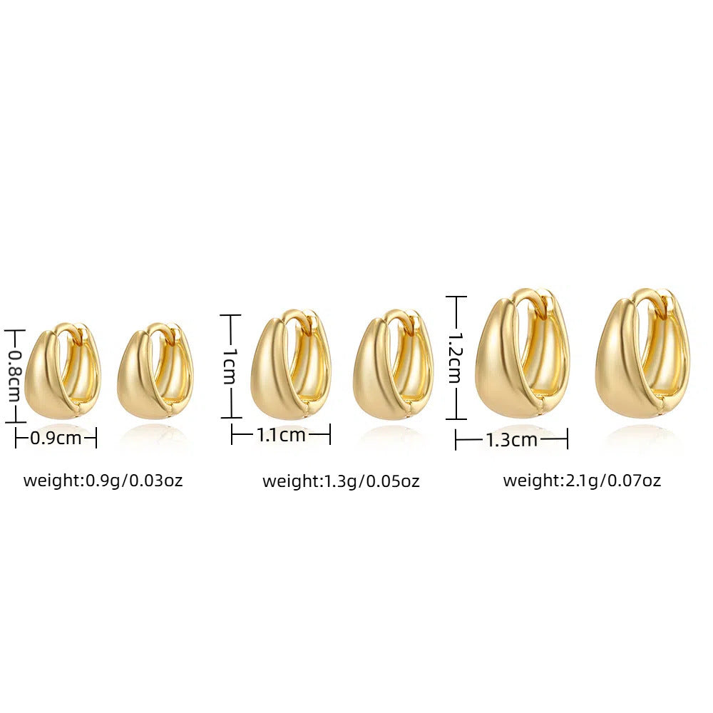 Drop-shaped Copper Earrings More Sizes Set