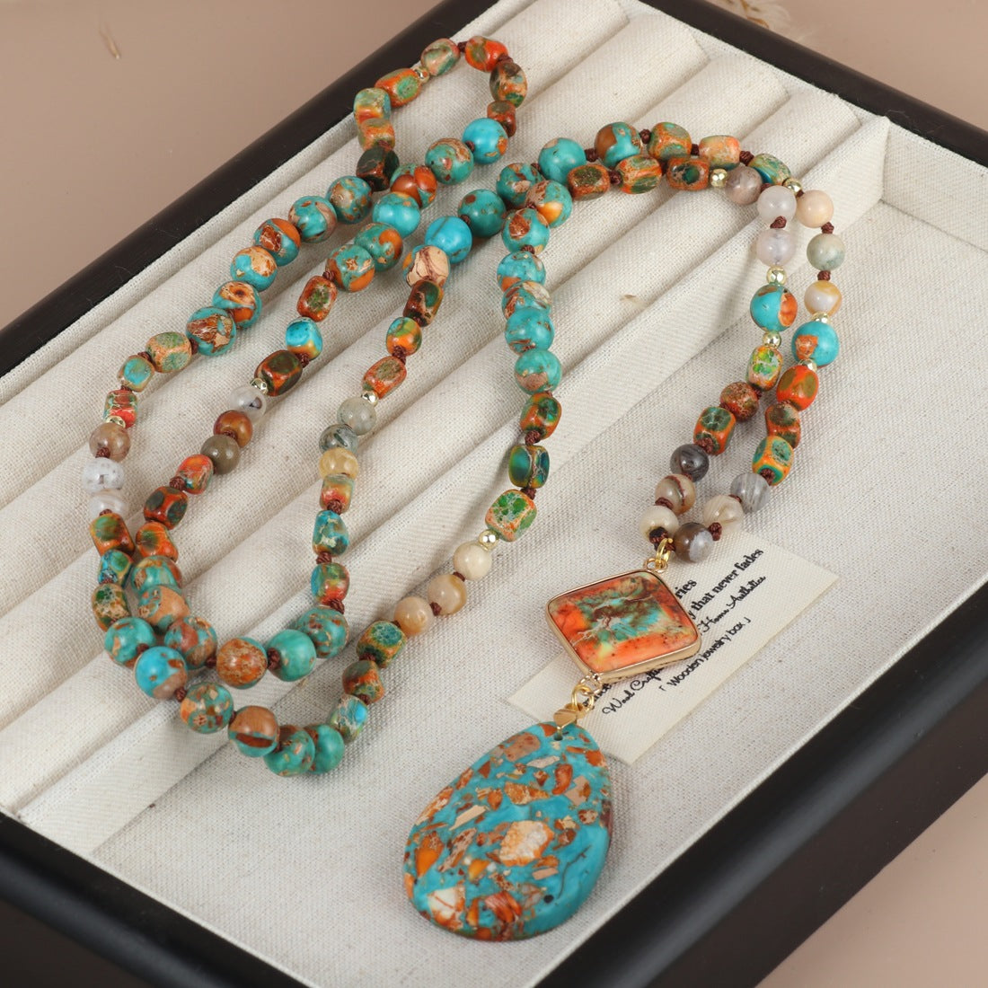 Water Drop Pendant Tassel Necklace Yoga