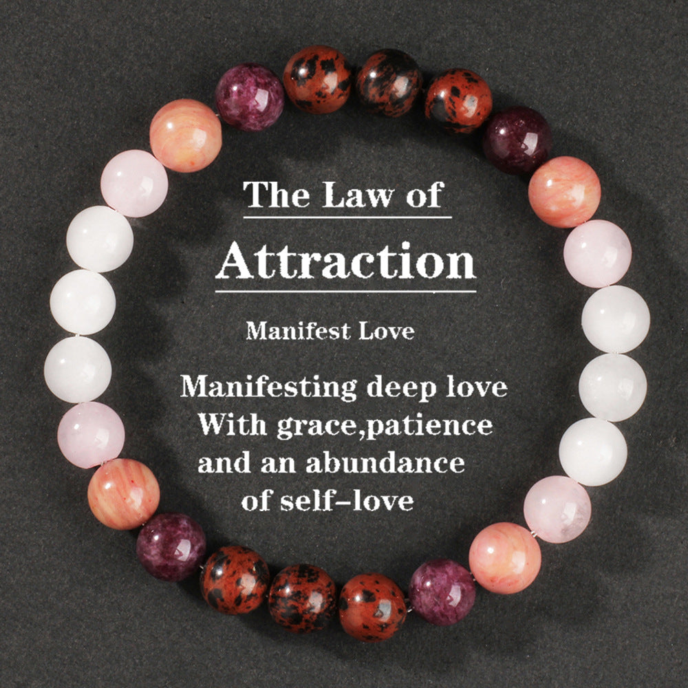 Rare Natural Stone Crystal Bracelet With A Star Design