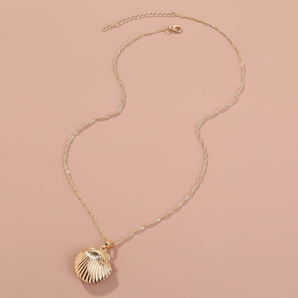 A Copper Shell Necklace That Opens