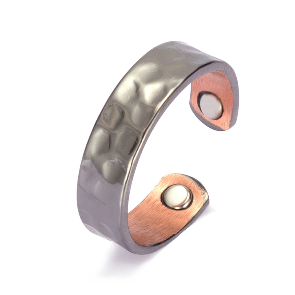 Red Copper Magnetic Health Care Corrugated Ring