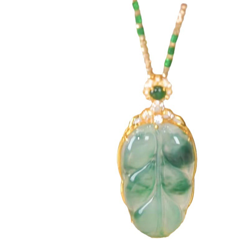 Descendants Of The Rich Jade Green Pendant Necklace