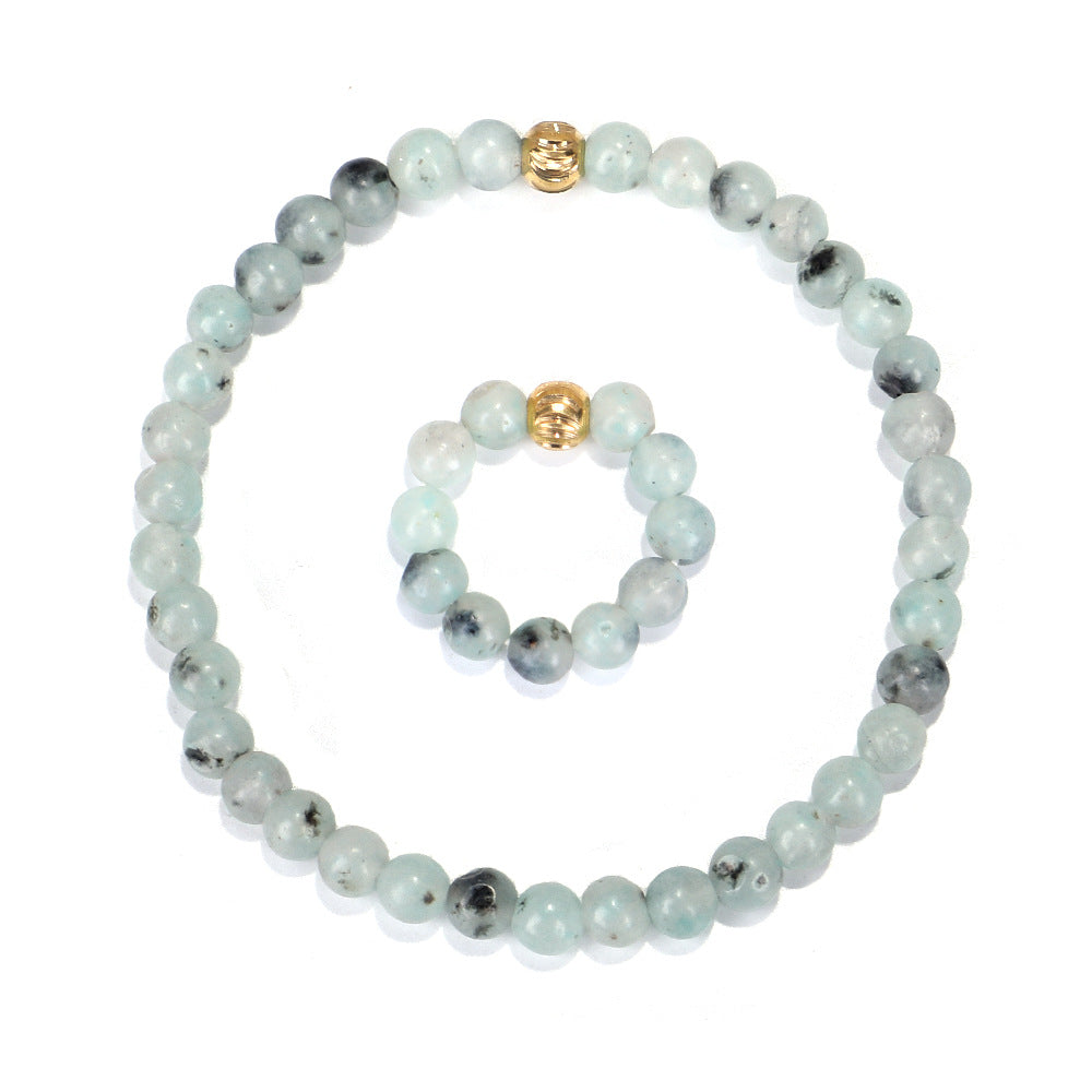 Stone Copper Beads Faceted Yoga Stretch Bracelet