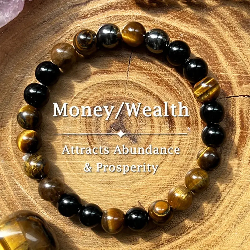Blue Fire Onyx Malachite And Moonstone Bracelet