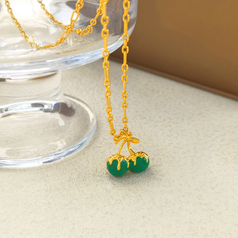 Fashion Copper Cherry Women's Necklace