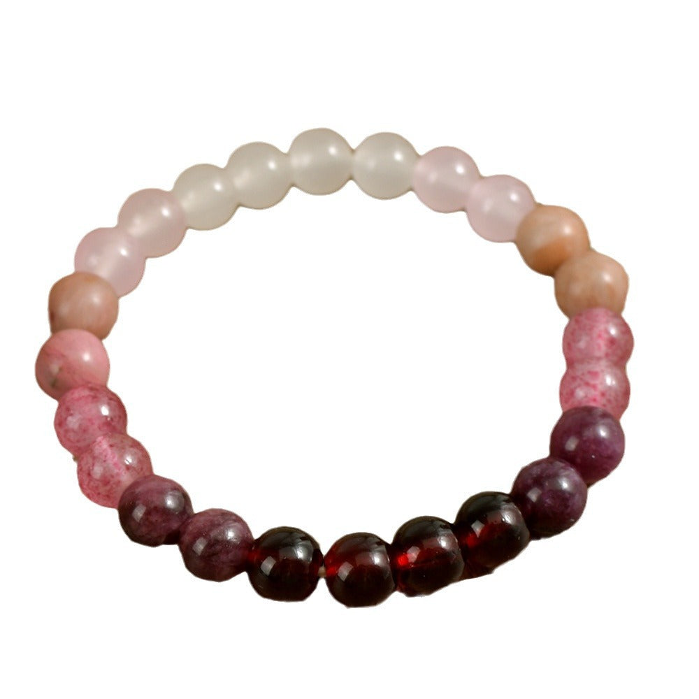 Rare Natural Stone Crystal Bracelet With A Star Design