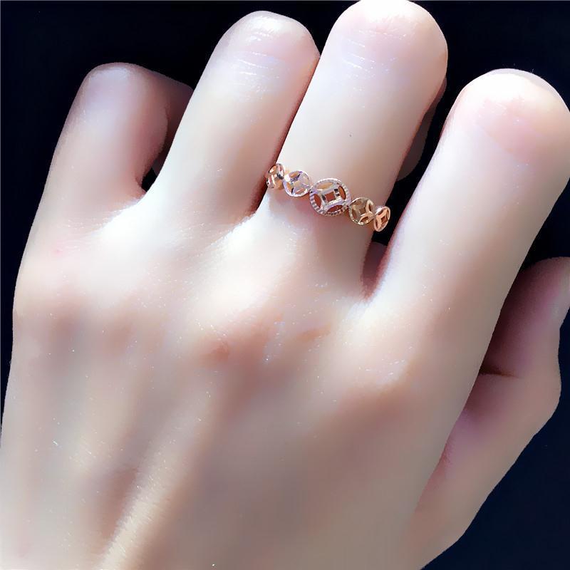 Russian Purple Gold Copper Coin Ring