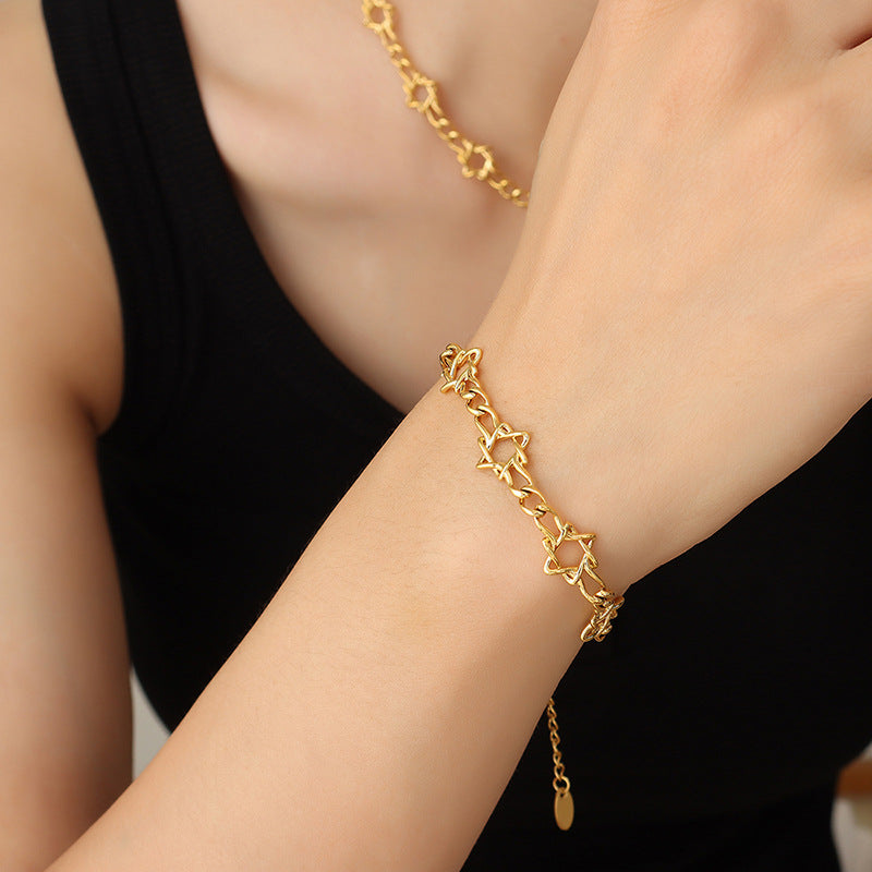 3 Kinds Of Pure Necklace Necklace Bracelet Copper Jewelry Suit