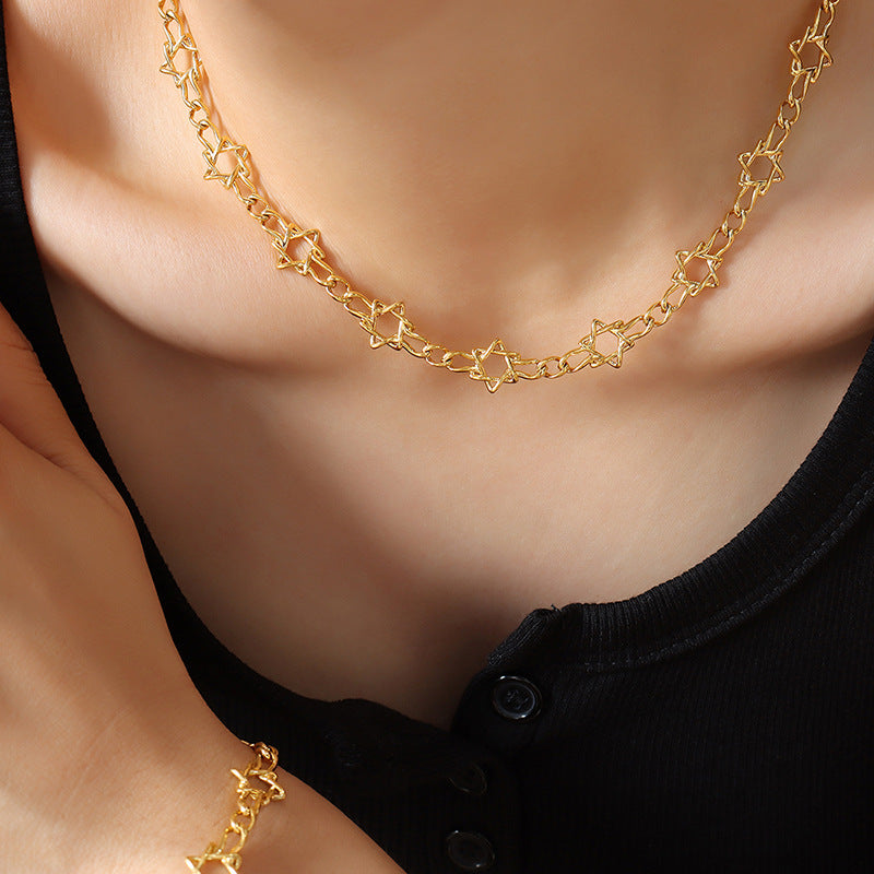 3 Kinds Of Pure Necklace Necklace Bracelet Copper Jewelry Suit